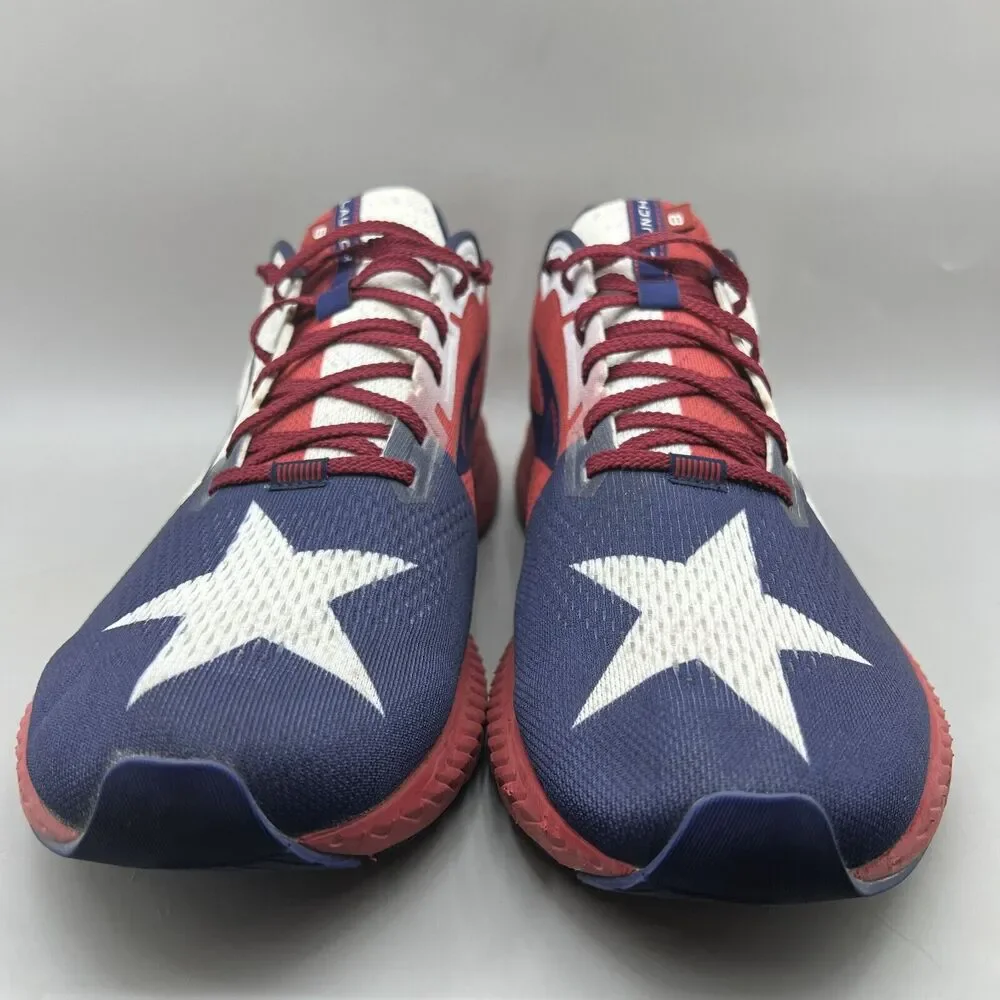 Brooks Men's Launch 8 Texas Star Sneakers Men's 13 D Red White Blue Comfort Shoe - Picture 2 of 9